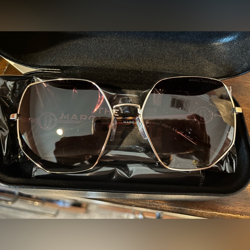 Marc Jacobs Gold and Black Sunglasses